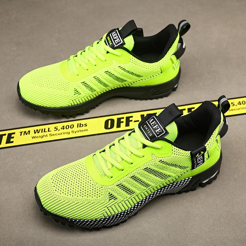 Fashion SYTK Men's Trendy Knitted Breathable Lightweight Comfy Sneakers For Running Jogging Wear-resistant Non-Slip Casual Sport Shoes