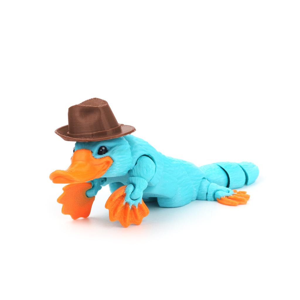 3D Printed Duckbill Platypus Simulation Animal Model Creative Home Decoration, Joint Movable Office Decoration