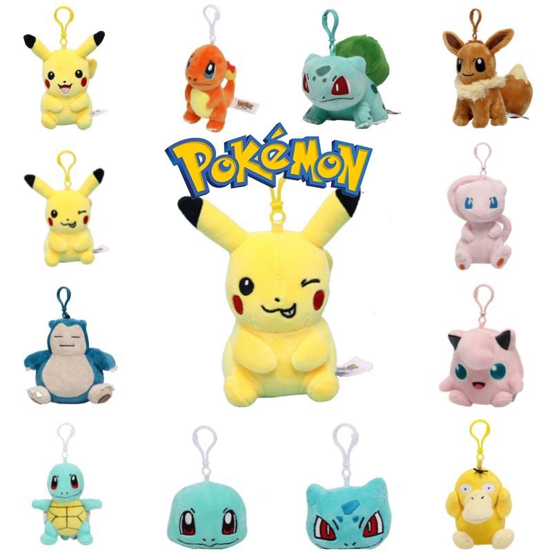 Söt Pokémon Pikachu Charmander Plyschleksaksväska Pendant nyckelring