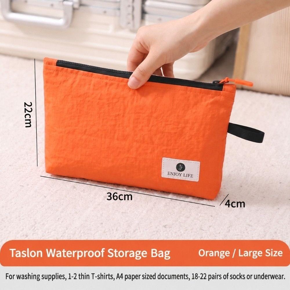 Waterproof Cosmetic Pouch Zipper Closure Underwear Storage Bag Business Trip Luggage Storage