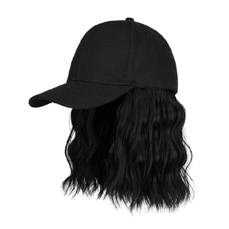Adjustable Beret Cap with Hair Wig Women Dress Up Wig Hat Sunproof Baseball Cap