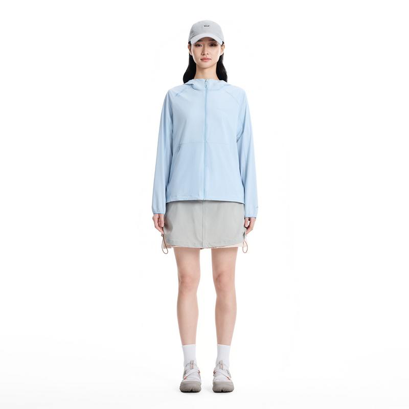Li Ning Outdoor CF Lightweight Breathable Ice Feel Comfortable UPF 50+ Sun Protection Clothing Women Clothing Frost-Blue AFDW214-3