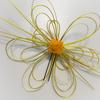 White and Gold Mizuhiki Hair Ceremony Hair Accessory with Gold Leaf and Gold Headpiece for and Ornament, Coming-of-Age Flowers, Graduations, Weddings,