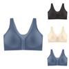 Women's Underwear Front Button Plus Size Gathered Without Steel Ring Smooth Back Bra