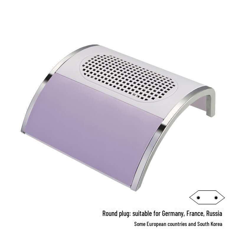 

Мощный настольный пылесос для ногтей с двумя вентиляторами мощностью 80 Вт и пылесборник Armrest-EU фиолетовый