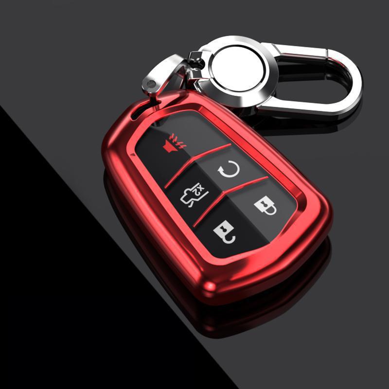 Cadillac XT5 Key Cover 2024: Luxury Full Coverage Shell with Hanging Buckle for Men & Women