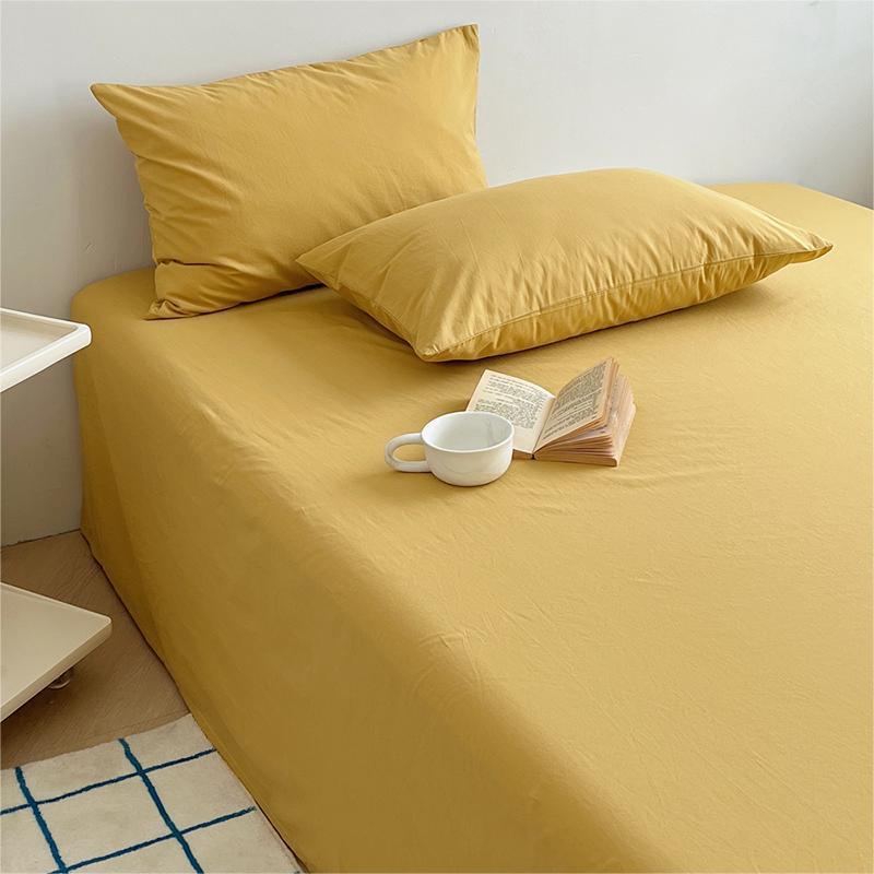 Striped Washable Bed Sheet Solid Color For Student Dormitory