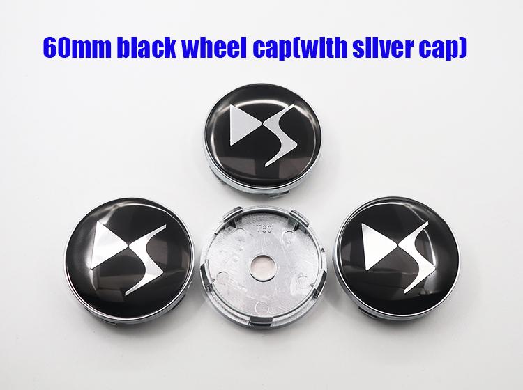 4pcs 56mm 60mm DS logo car emblem Wheel Center Hub Cap auto Rim refit dust-proof badge covers sticker styling accessories