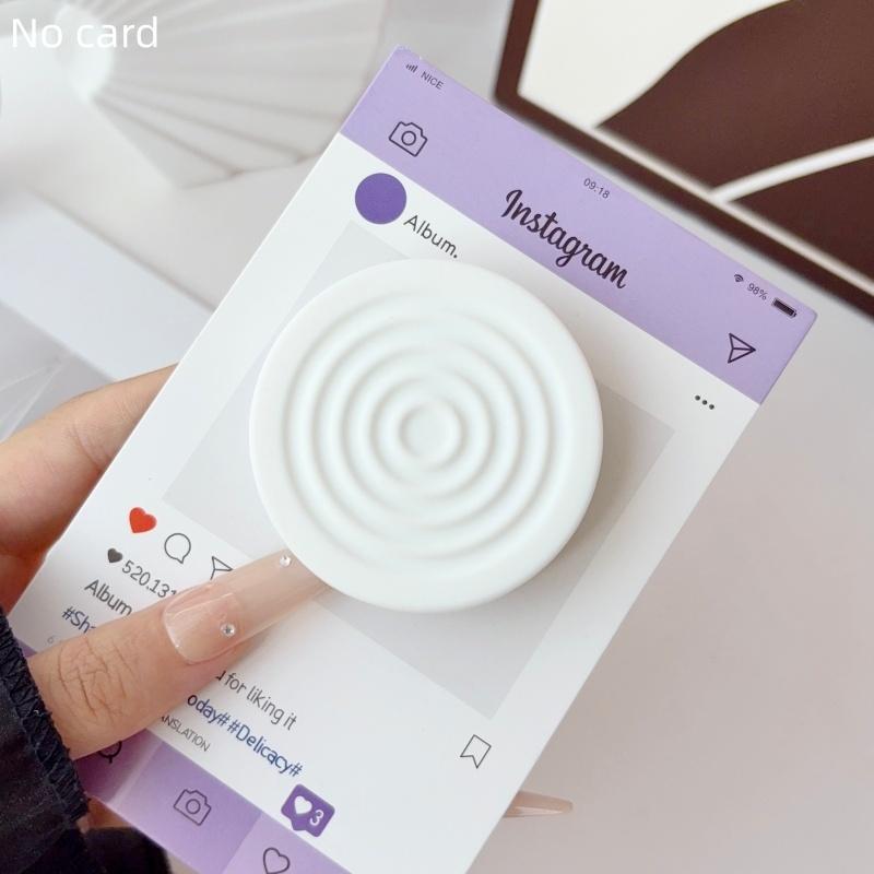 Macaroon Color Ripple Cute Magnetic Stands For iPhone 18 Samsung For MagSafe Expandable Phone Holder Foldable Ring Support