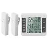 Wireless Digital Audible Alarm Refrigerator Thermometer with 2PCS Sensor Min/Maximum Display Wireless Therometer