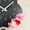 Day Black Cat Flower Clock Carnation Red Pendulum Wall Clock Cat Cat Cat Goods Cat Preserved Flowers W172XD45xH400mm Carnation Red Lulu's Mother's