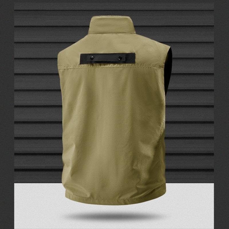 Taglia Forte 6XL Gilet Primavera ed Estate Uomo Taglia Europea Gilet Gilet da Lavoro Senza Maniche Giacca Casual