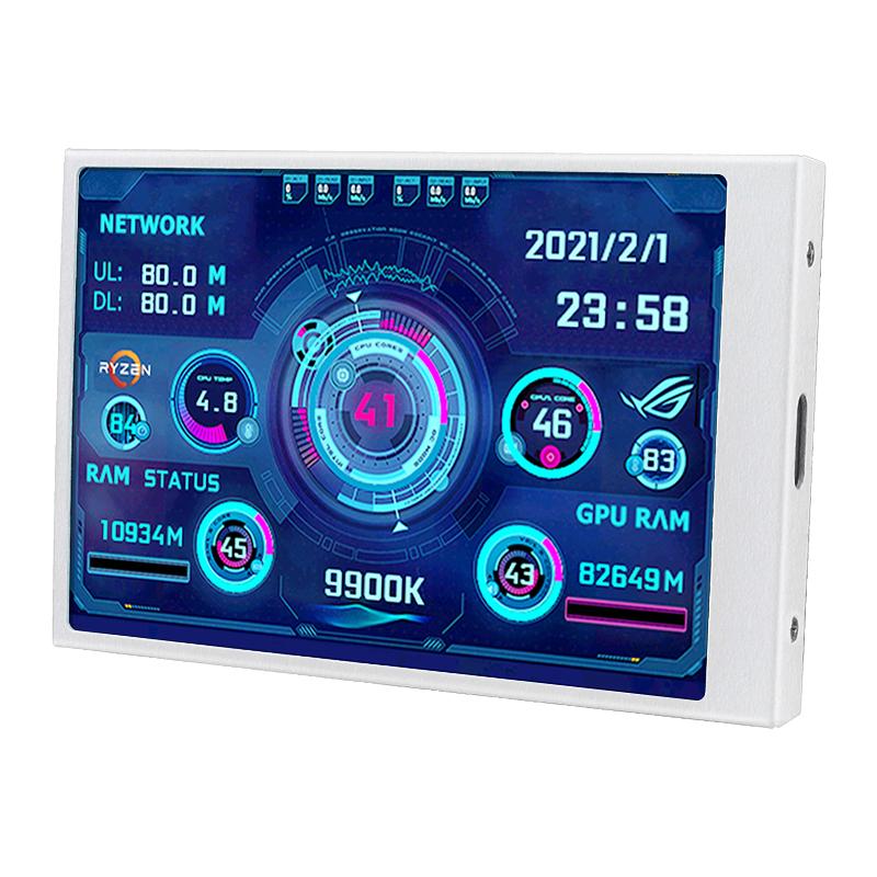 3,5palcový sekundární monitor IPS USB Type-C 320×480 AIDA64 Zobrazovač stavu CPU GPU RAM HDD pro Windows 10/11