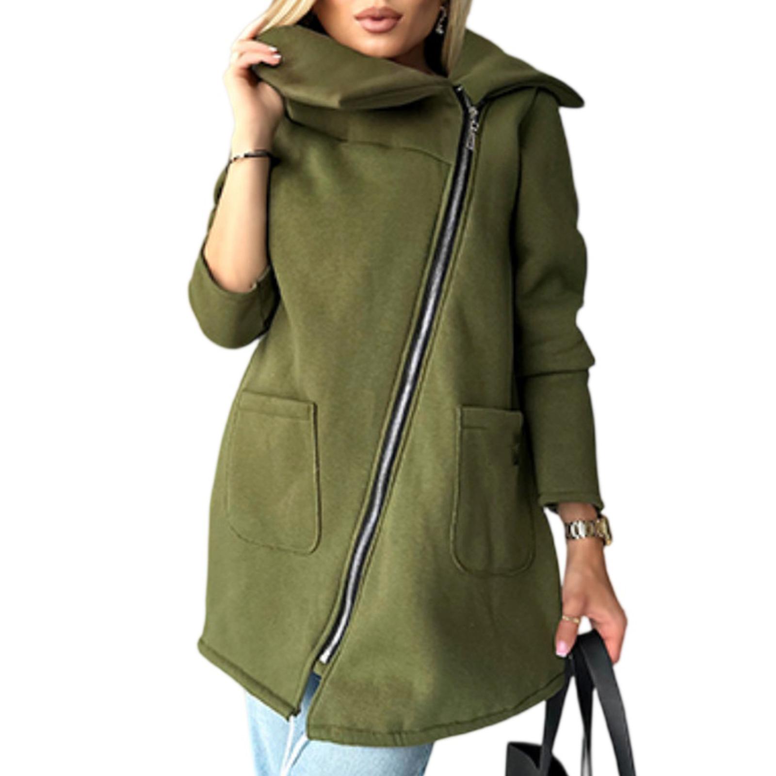 

Женский модный повседневный однотонный свитшот с длинными рукавами M зелёный