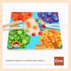 Wooden Matching Color Bead Game Children Hand Eye Coordination Educational Toy