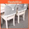 Elegant Gray Non-woven Christmas Chair Cover Set For Stylish Holiday Decor