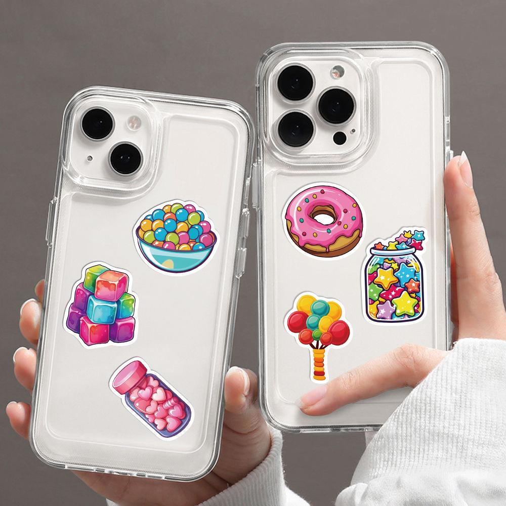 50Pcs Cartoon Colored Candies Graffiti Stickers Painting Aesthetic Cute Style Decal Diy Luggage Phone Guitar Classic Kid Toys