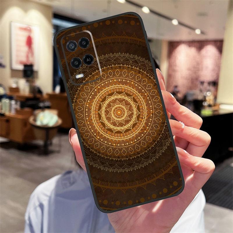 Indian Pattern Mandala Case For Oppo A94 A74 A54 A18 A38 A58 A78 A98 A40 A60 A80 A16 A76 A96 A15 A17 A77 A57S Cover