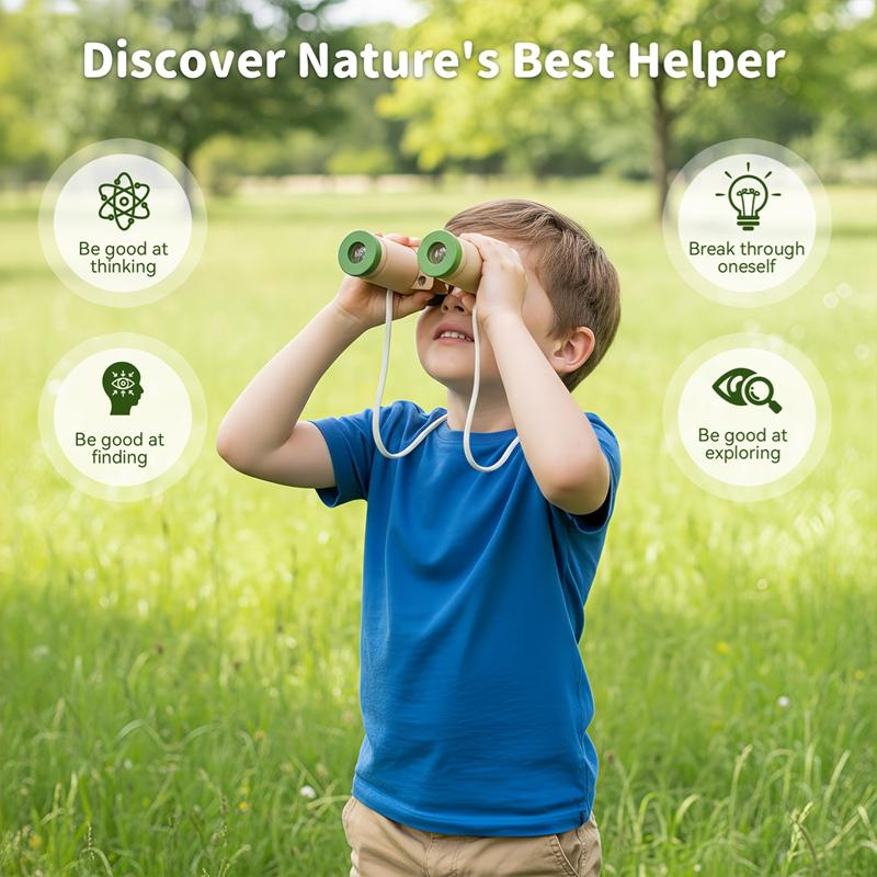 Baby Montessori Toys Wooden Telescope Outdoor Exploration Toys Kid Educational Toys Baby's Curiosity-Driven Game Newborn Gift