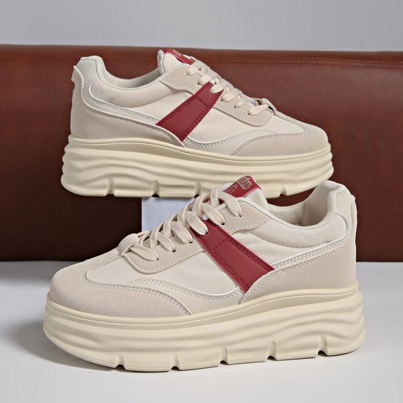 Fashion Shoes for Women Autumn Trend New Woman Flats Shoes Chunky Lace-up Soft-sole Casual Sneakers Female Vulcanized Shoe Walking Shoe