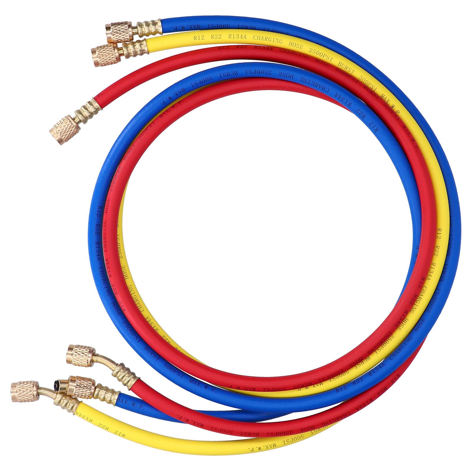 

3 шт. Шланг для зарядки переменным током, Обнаружение, Заправка жидкостью, Трубка для хладагента, 3 цвета CT360RYB(R22)1,5 метра