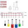 1000Pcs/Pack E0508 E7508 E1008 Insulated Ferrules Terminal Block Cord End Wire Connector Electrical Crimp Terminator