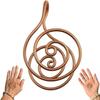 Handmade Copper Palm Ring Adjustable Reiki Energy Spiral Hand Ring  for Meditation & Energy Healing