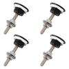 Pack of 4 Universal Aluminum Vehicle Hood Pins 1.25''- License Plate Lock Clip, Quick Release Lock Latch Bumper Diameter 1.25 Inch