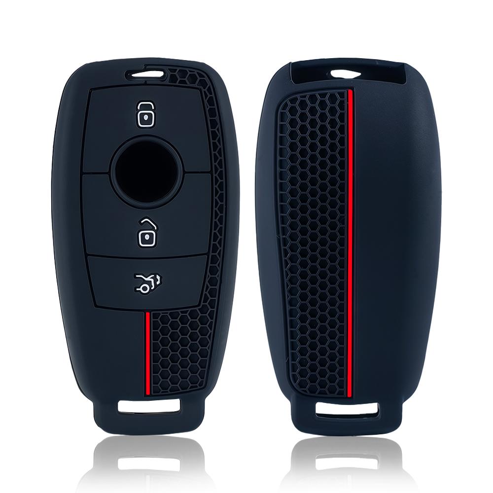Silikon Autoschlüsselhülle Abdeckung Schale Fob für Mercedes Benz A C E S G Klasse GLC CLE CLA GLB GLS W177 W205 W213 W222 X167 AMG