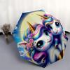 1pc Unicorn Friends: Magical Night Umbrella with Plastic Handle,Suitable for All Seasons Home Travel Outdoor UmbrellaDD277