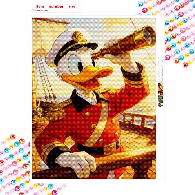 Disney Donald Duck Captain Diamond Painting Art Kit Handmade DIY5D Home Decor Gift