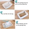 60 Pcs Drawstring Cat Litter Bags Cat Litter Box Liners Mess-Free Pet Waste Bags for Most Auto Self-Cleaning Litter Boxes