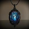 Gothic Raven Cross Pendant Necklace With Alloy Material For Halloween Costume Accessory