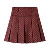 Jupe Midi Plissée à Pois Rouges Vintage: Design unique en ligne A à l'esthétique littéraire