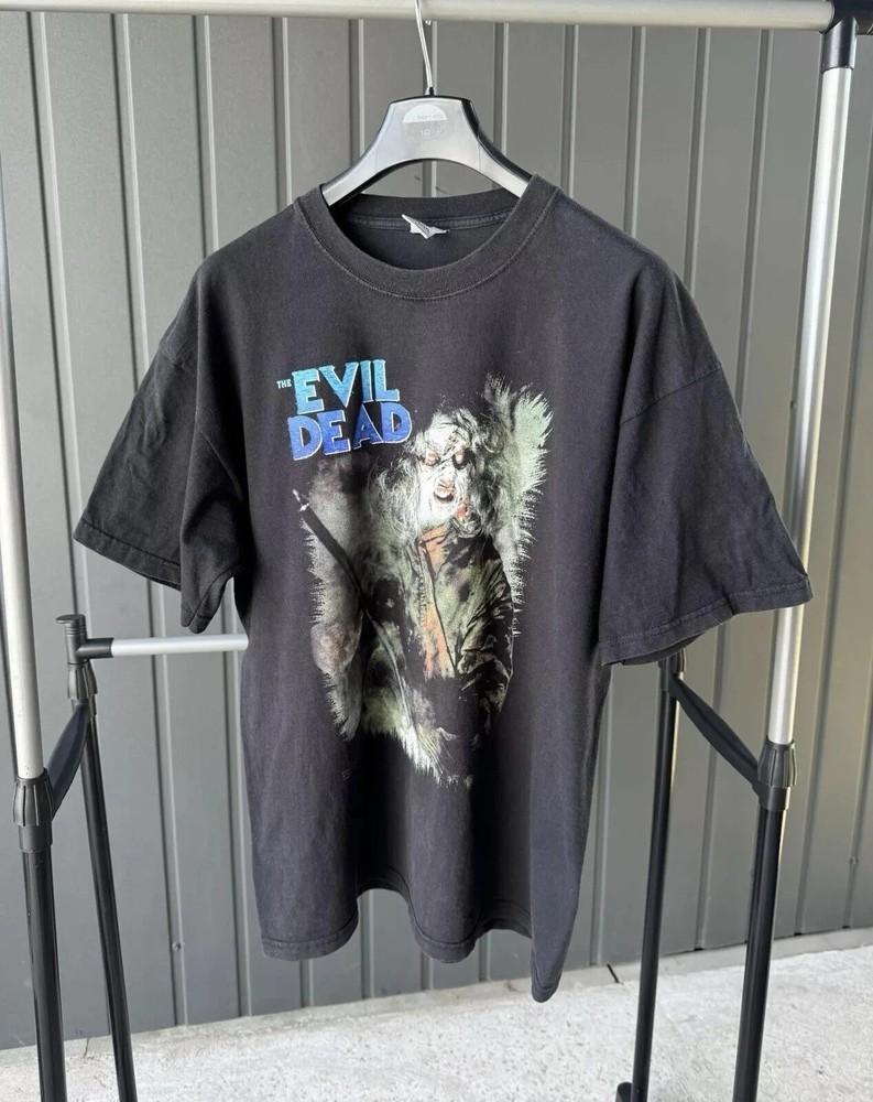 Винтажная футболка 2004 года Фильм Зловещие мертвецы Черная Подарок Репринт S-5XL Унисекс Футболка XXL