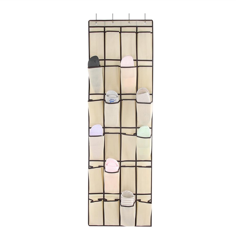 

24 Pockets Multi purpose NOn woven Hanging Shoes Storage Bag Organizer Holder (Beige)