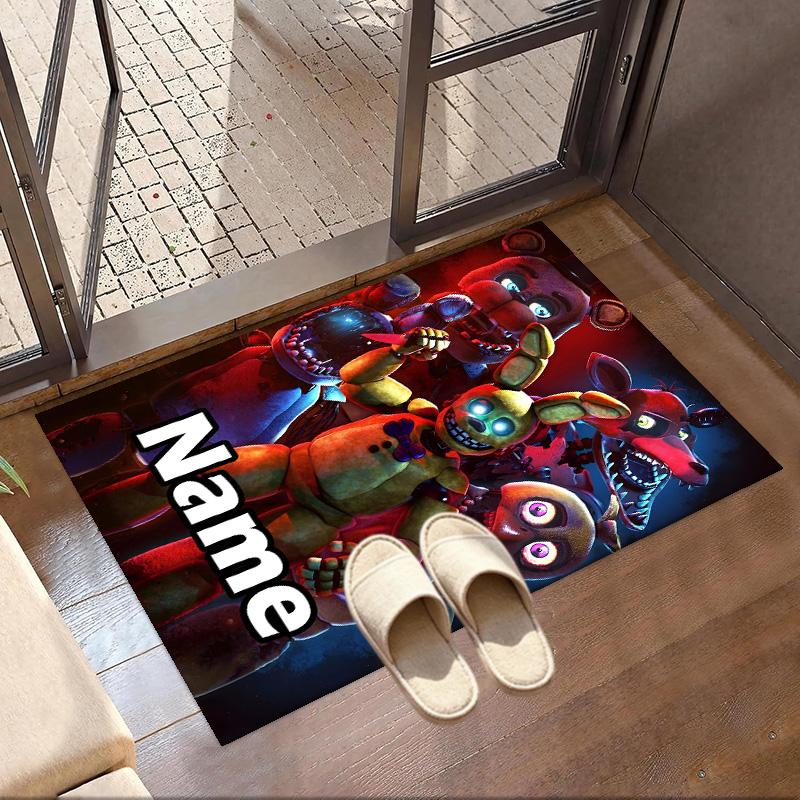 Custom Name Personalized Five Nights at Freddy's Print Carpet, Versatile Home Decor Rug, for Playroom, Apartment, Balcony, Entryway, Hallway Gift