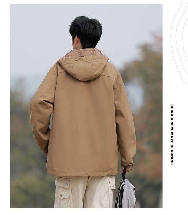 Unisex 2025 Spring Trendy Outdoor Jacket - Three-Proof, Casual Design for Men and Women