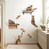 Wall-Mounted Cat House and Bowl Warm, Solid Wood Design with a Floating Structure—Space-Saving and Just for Your Cat