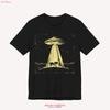 Maglietta Rapimento Mucca Ufo Divertente Vintage Retrò Alieno Paranormale Estetica Anni '90 Streetwear Vintage Uomo Grafica Morbida