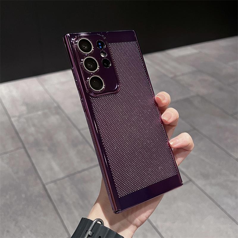 Galvanizovaný prodyšný voštinový kryt odvádějící teplo je vhodný pro pouzdro na mobilní telefon Samsung S24Ultra S23 + pevné pouzdro S22P