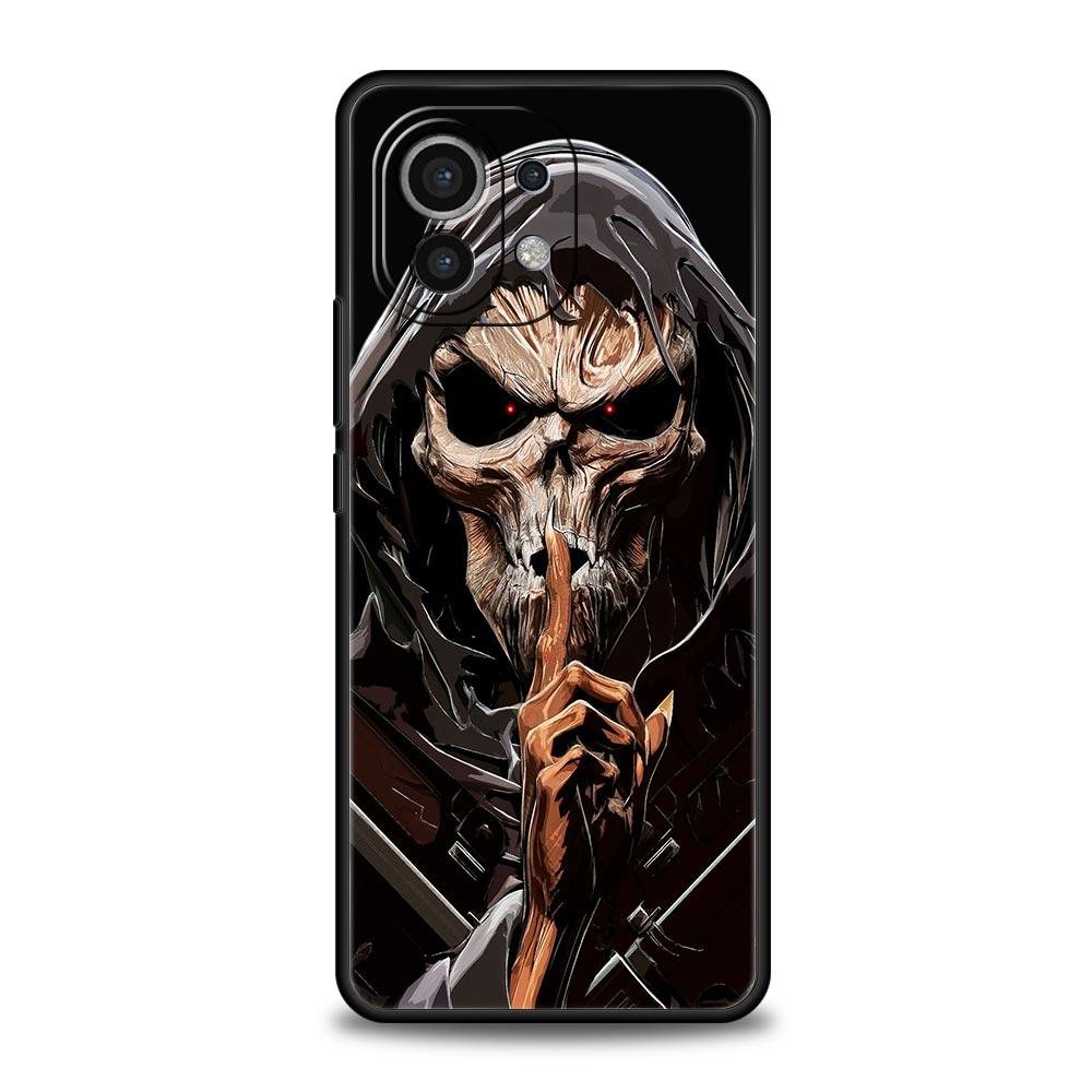 Grim Reaper Skull Skeleton Phone Case For Xiaomi Mi 15 14 Pro 13 12 11 Lite 10T 11T 12T 13T 14T Poco X6 X5 X4 X3 NFC F3 F4 Cover