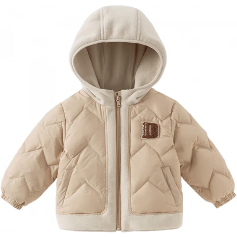 

DAVE&BELLA Boys Patchwork Hooded Down Jacket 130cm