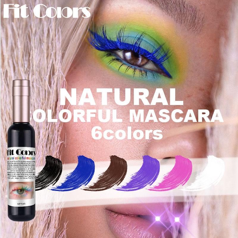 1PC Colorful Eyelash Mascara EyeLashes Extension Curling Lengthen White Purple Cosplay Makeup Glitter Point Diamond Mascara