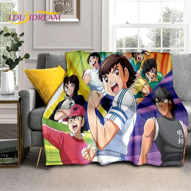 Cartoon Captain Tsubasa Football Soft Flannel Blanket for Beds Bedroom Sofa Picnic,Throw Blanket for Cover Outdoor Leisure Gift