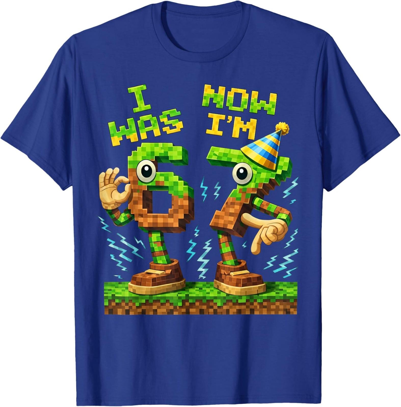 I was 6 Now I m 7 Unlocked Pixel Game Gift Unisex T-Shirt S разноцветный