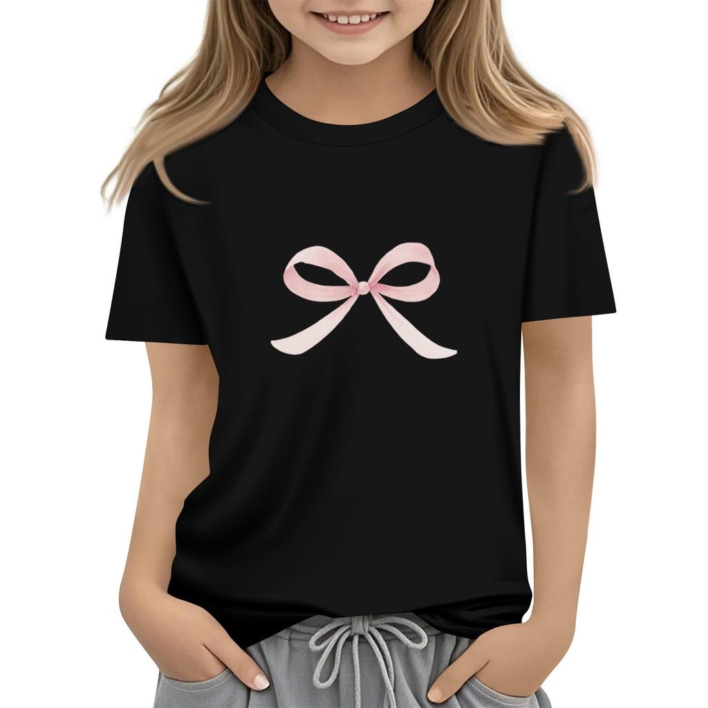 Children's Daily Casual Short-sleeved Printed Tops T-shirt