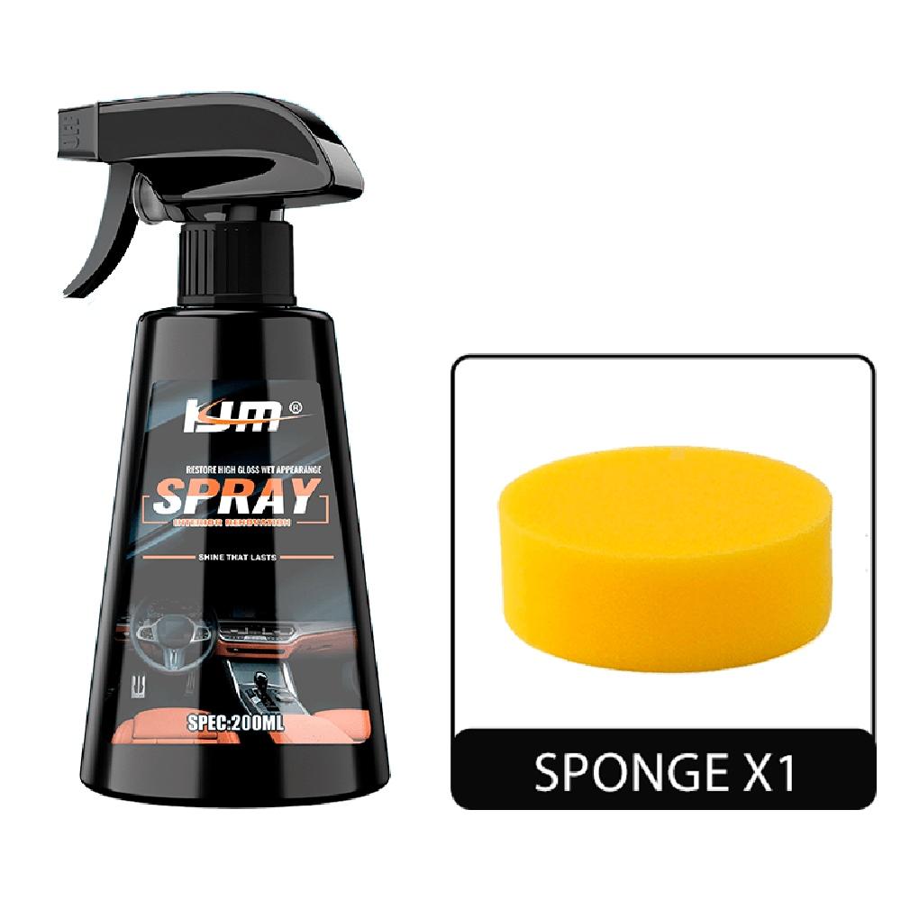 

3.38 унц Спрей для полировки и придания блеска салону автомобиля - Долговечное водонепроницаемое покрытие, защита от УФ-лучей, устойчивость к выцветанию, восстанавливает краску