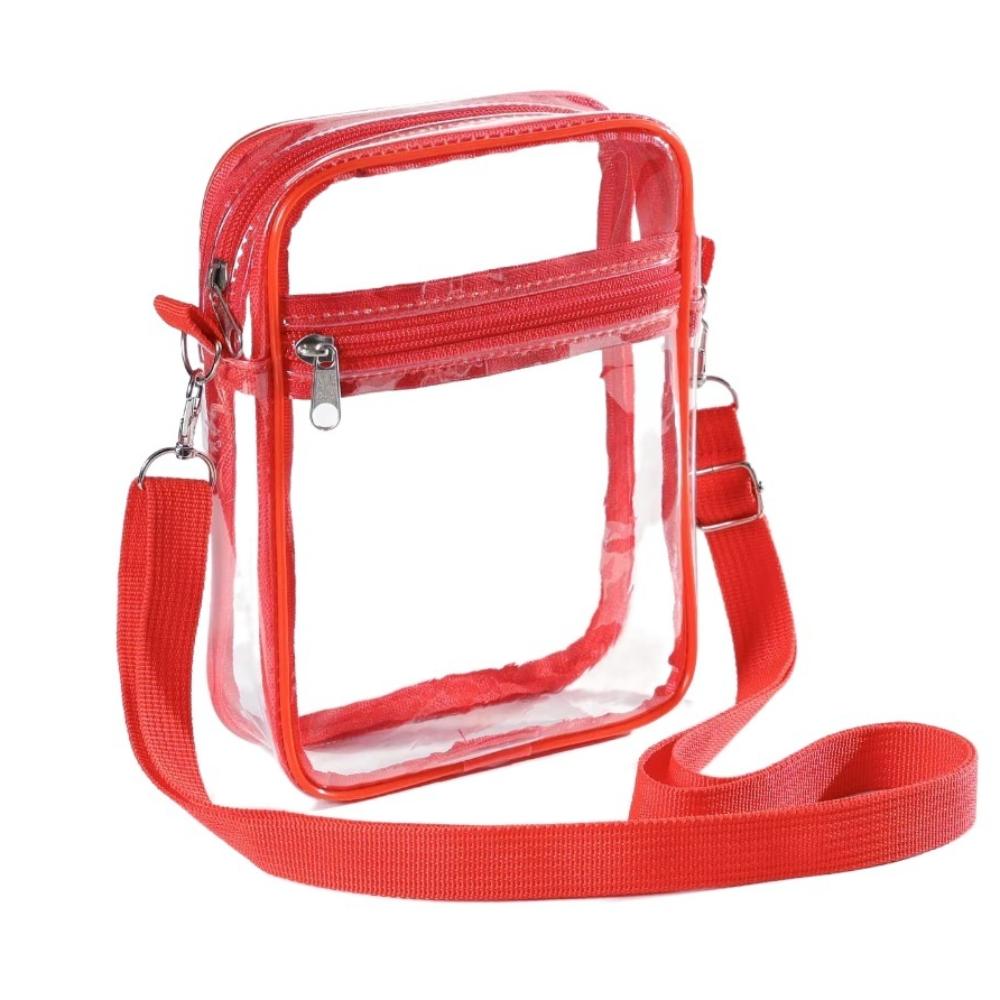 Large Capacity Crossbody Bag Waterproof Transparent Messenger Bag Clear Shoulder Bag  Unisex