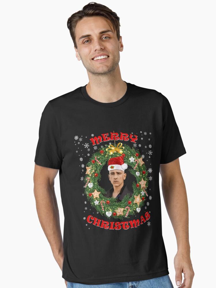 Eros Ramazzotti Merry Xmas Eros Santa Hat and Christmas Wreath Essential Unisex T-Shirt